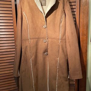 Old Navy mock suede coat sz Large